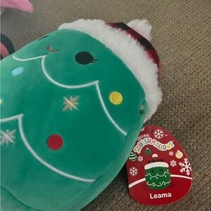 Squishmallows Leama Plush - Green with Red, Yellow and White Accents